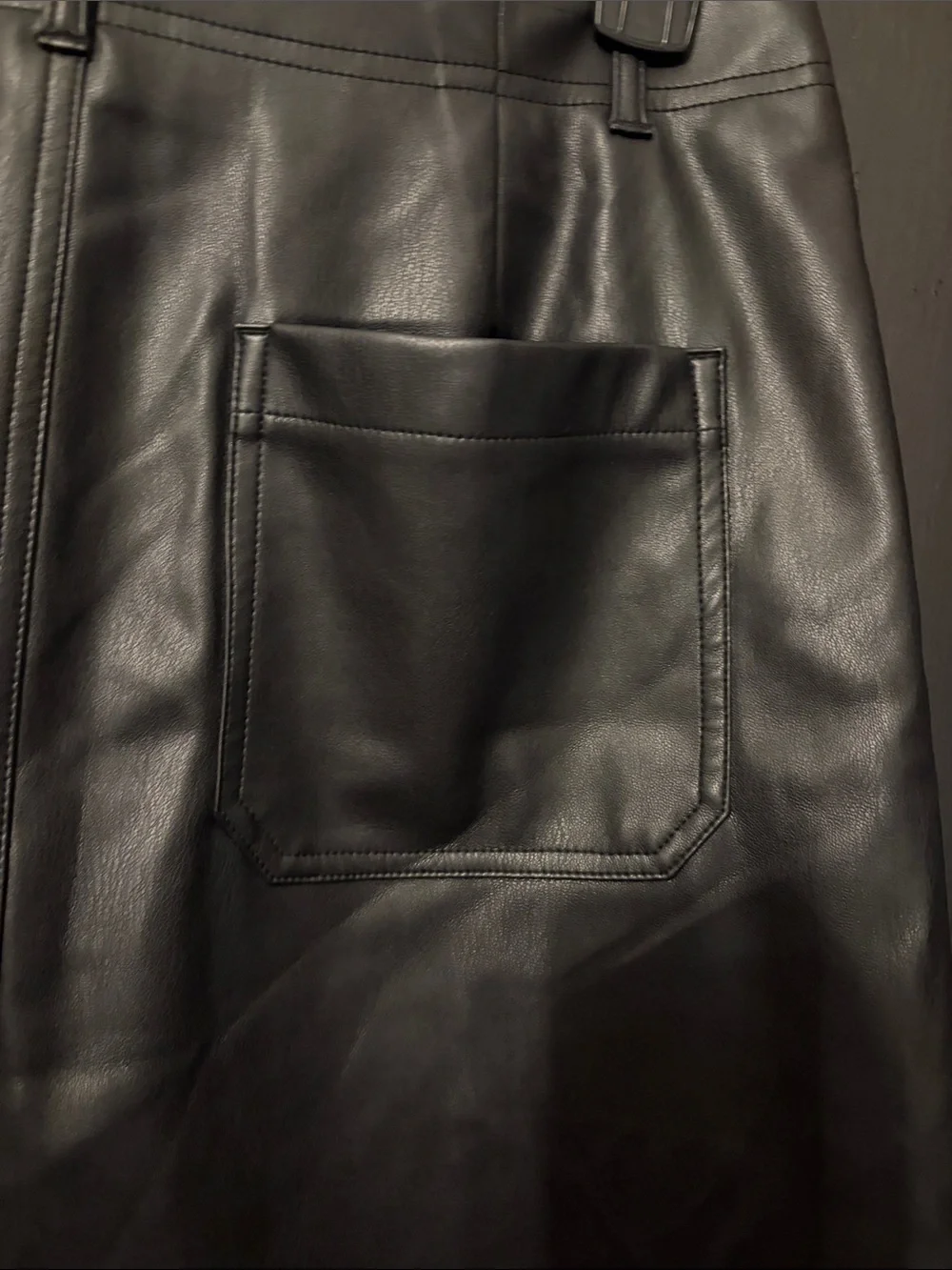 Simply Vera Vera Wang Black Faux Leather Mini Skirt